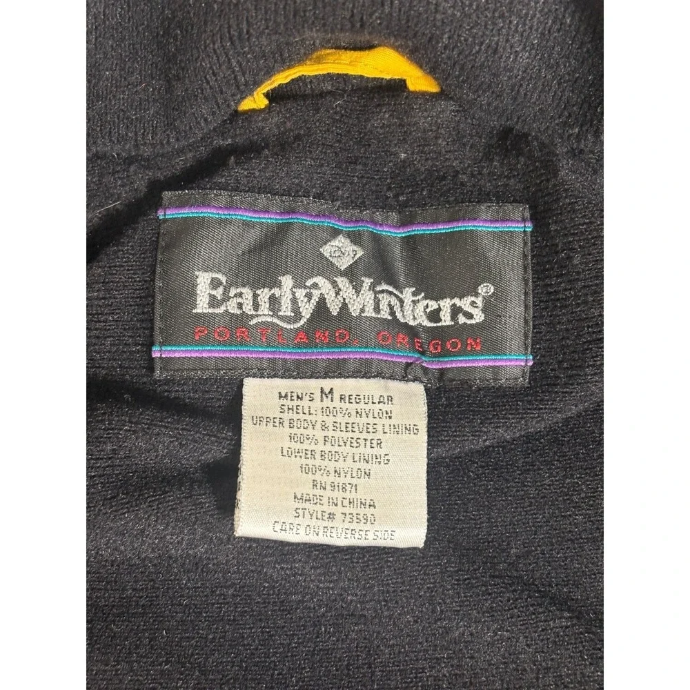 Early‎ Winters Portland Oregon Mens Yellow Black Technical Shell Jacket Size M